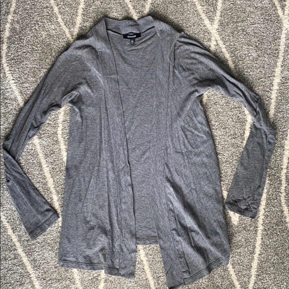 Express Grey Long Sleeve Sweater